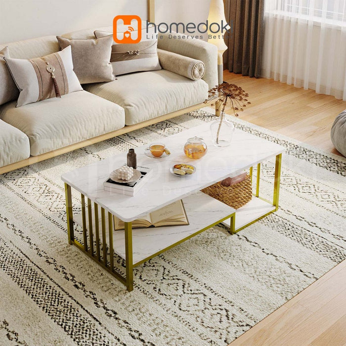 Homedoki Meja Ruang Tamu Minimalis/Meja Makan/Meja Kecil