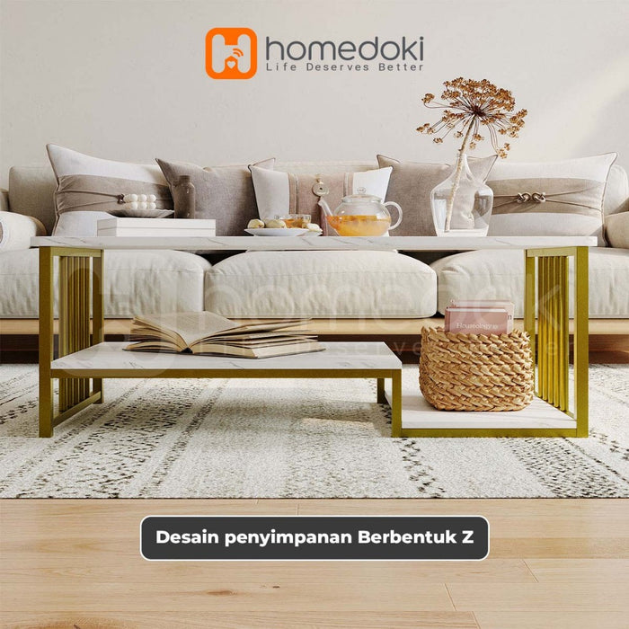 Homedoki Meja Ruang Tamu Minimalis/Meja Makan/Meja Kecil