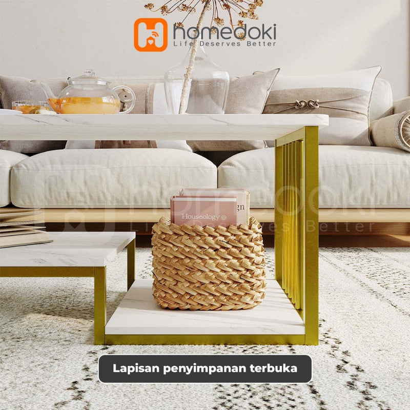 Homedoki Meja Ruang Tamu Minimalis/Meja Makan/Meja Kecil
