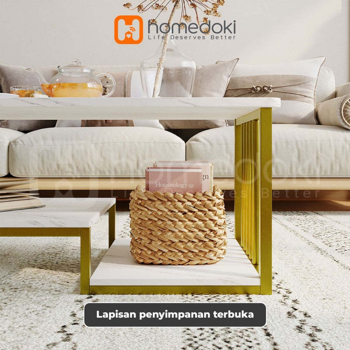 Homedoki Meja Ruang Tamu Minimalis/Meja Makan/Meja Kecil