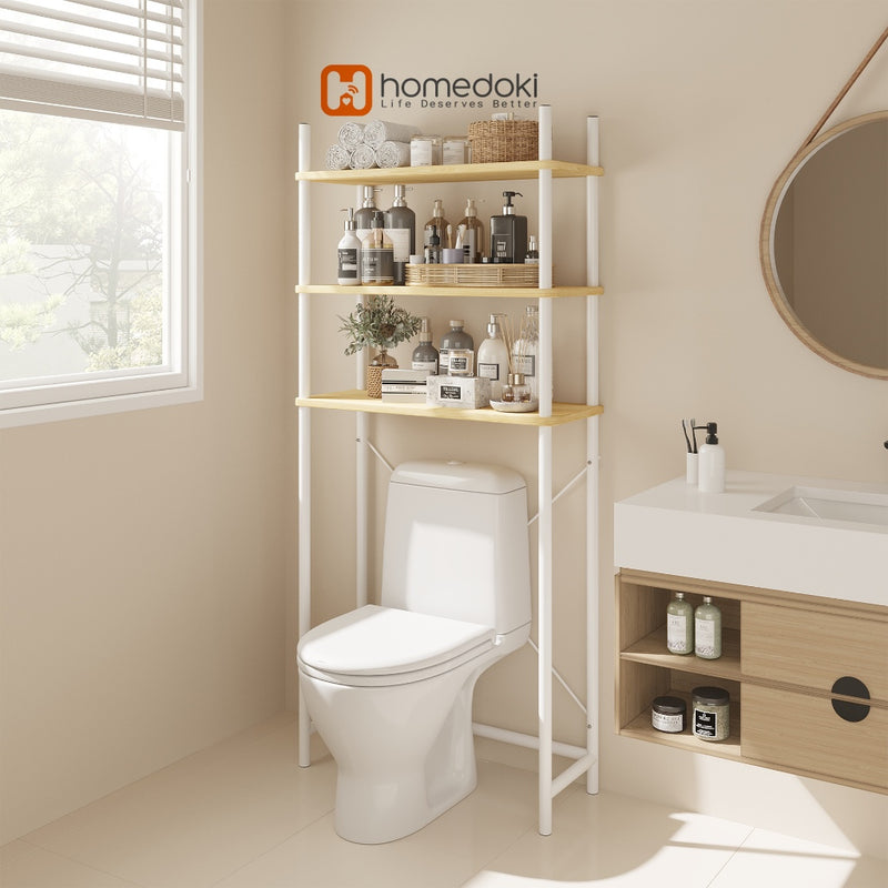 Homedoki Rak Toilet / Rak Kamar Mandi / Rak Penyimpanan Serbaguna / Rak Toilet Organizer Kamar Mandi