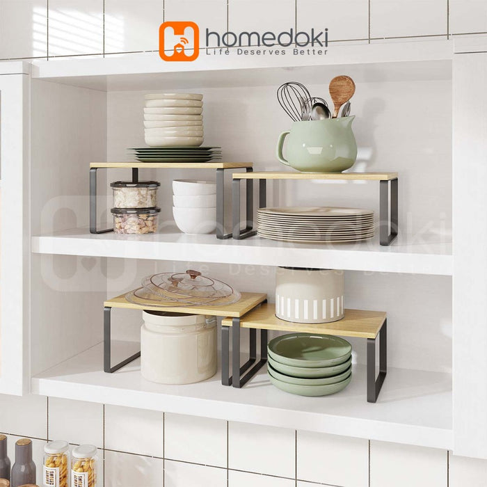 Homedoki Rak Susun Serbaguna/Rak Piring/Rak Dapur/Rak 2 Susun