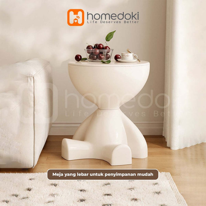 Homedoki  Meja Tamu/Meja Aesthetic/Meja Ruang Tamu minimalis/Meja Tamu Minimalis/Meja Samping Sofa
