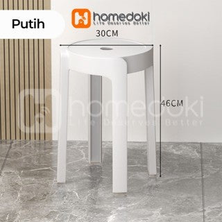 Homedoki Kursi Plastik/Kursi Teras/Kursi Makan/Kursi Cafe/Kursi Rotan
