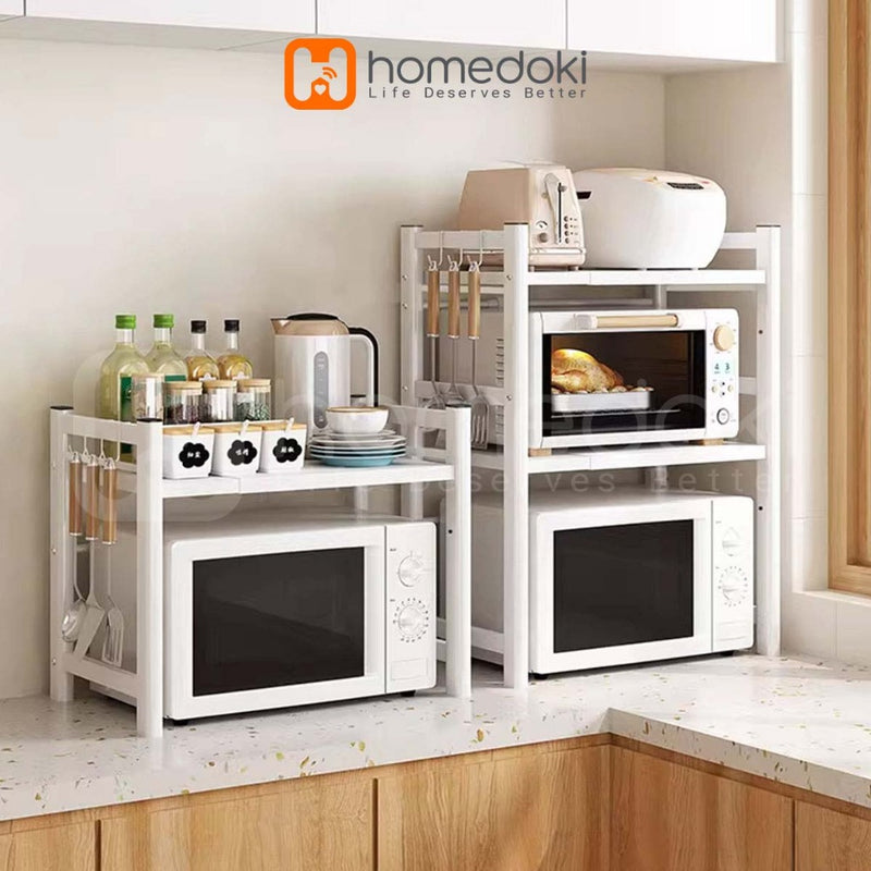 Display Rice Cooker Di Rak Homedoki Rak Dapur Serbaguna/Rak Dapur Minimalis/Rak Microwave/Rice Co