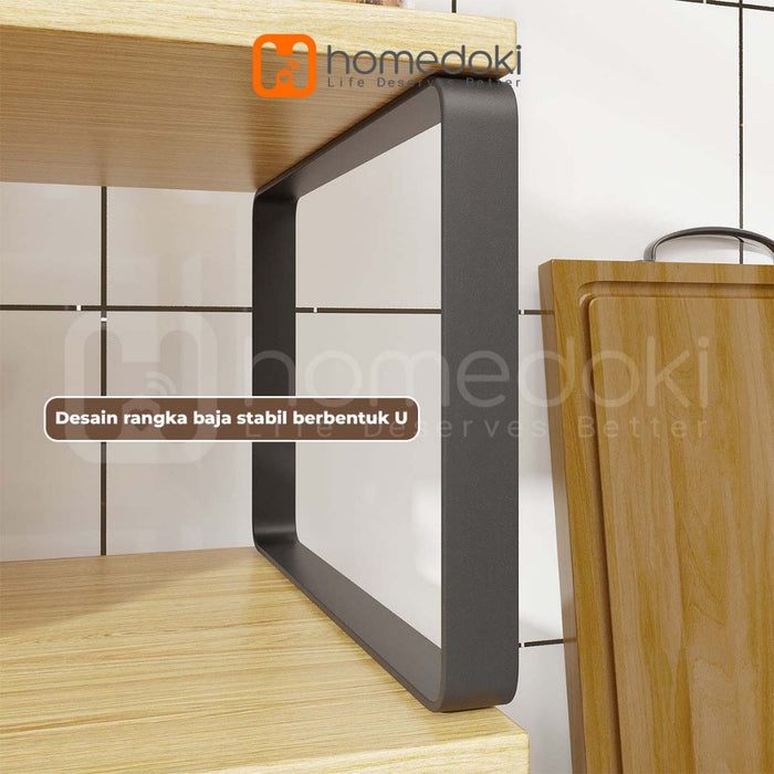 Homedoki Rak Susun Serbaguna/Rak Piring/Rak Dapur/Rak 2 Susun