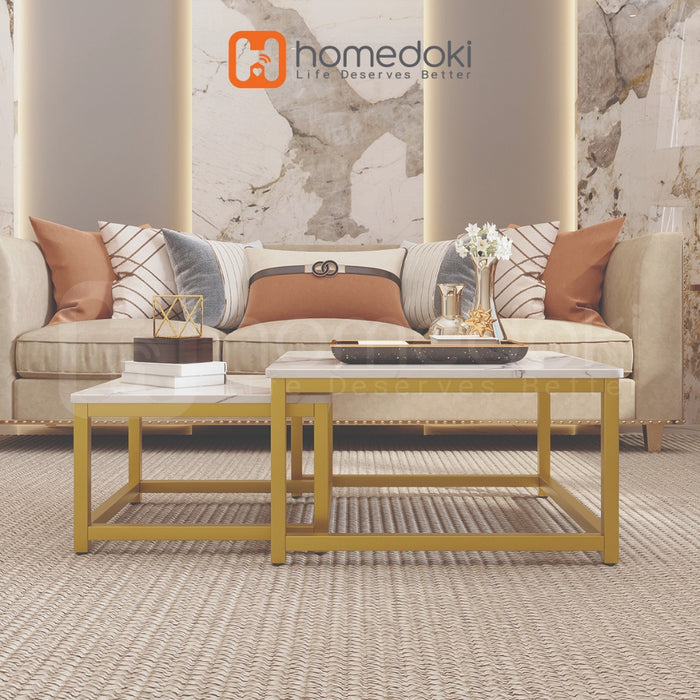 Homedoki Meja Ruang Tamu Minimalis/Meja Kopi/Meja Minimalis/Meja Tamu Minimalis Modern/Meja Kecil