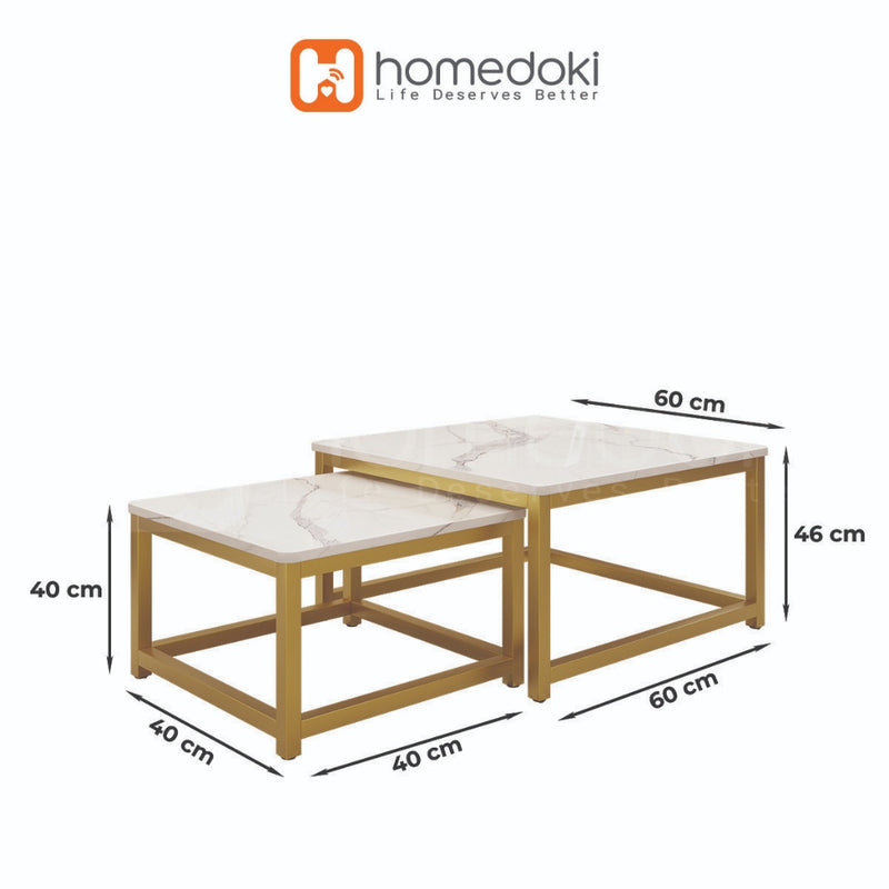 Homedoki Meja Ruang Tamu Minimalis/Meja Kopi/Meja Minimalis/Meja Tamu Minimalis Modern/Meja Kecil