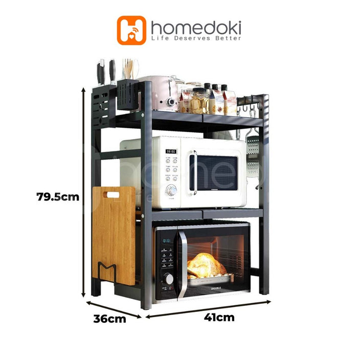 Homedoki Rak Dapur Serbaguna/Rak Dapur Minimalis/Rak Microwave/Rice Cooker Rak