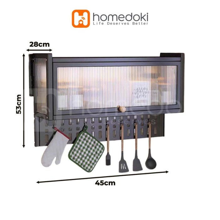 Homedoki Rak Piring Minimalis/Lemari Dapur Minimalis/Lemari Piring/Rak Piring Stainless/Lemari Piring Gantung