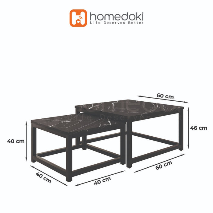 Homedoki Meja Ruang Tamu Minimalis/Meja Kopi/Meja Minimalis/Meja Tamu Minimalis Modern/Meja Kecil