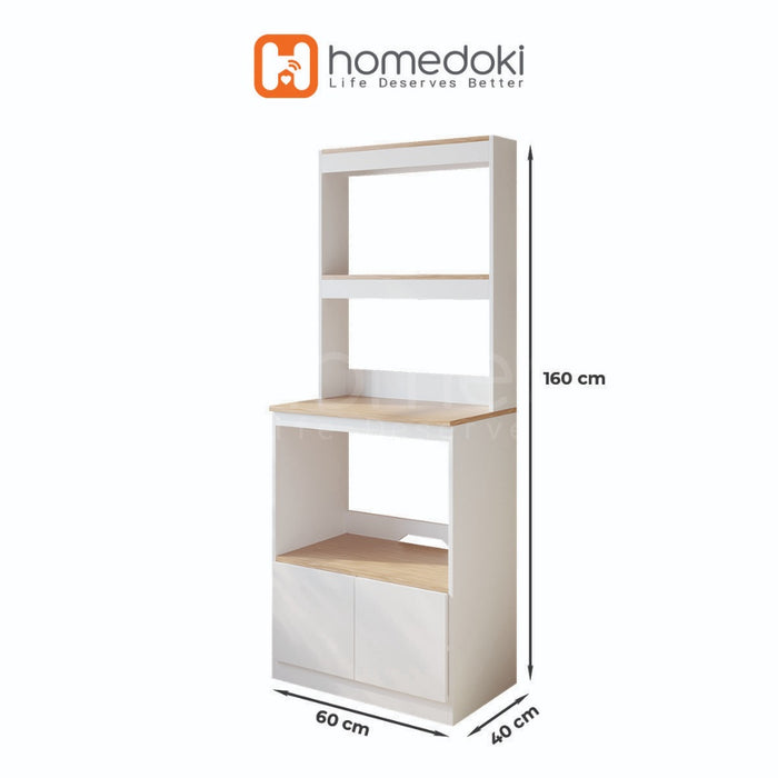 Homedoki Rak Oven Microwave / Lemari Dapur / Rak Dapur Multifungsi / Lemari Dapur Sederhana/Rak Serbaguna Penyimpanan