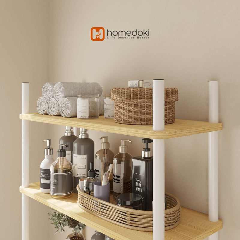 Homedoki Rak Toilet / Rak Kamar Mandi / Rak Penyimpanan Serbaguna / Rak Toilet Organizer Kamar Mandi
