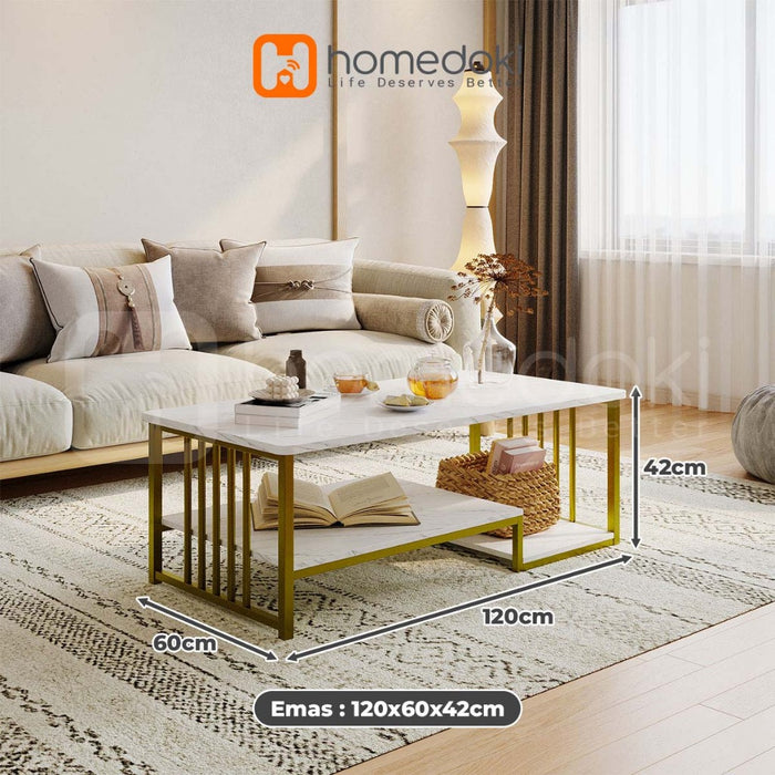 Homedoki Meja Ruang Tamu Minimalis/Meja Makan/Meja Kecil