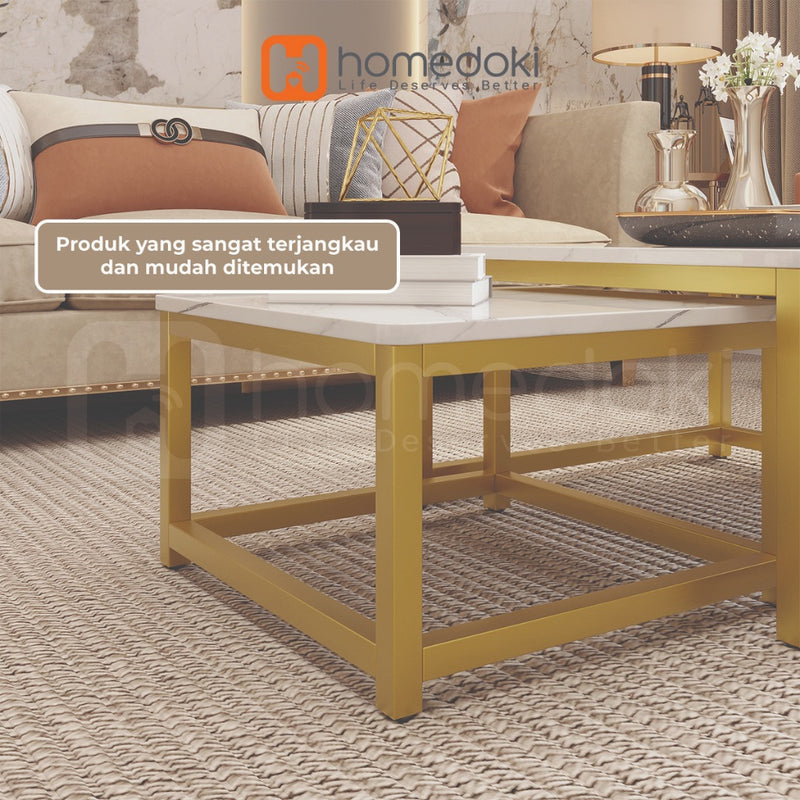 Homedoki Meja Ruang Tamu Minimalis/Meja Kopi/Meja Minimalis/Meja Tamu Minimalis Modern/Meja Kecil