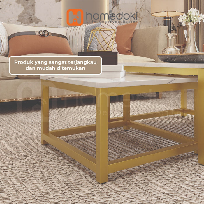 Homedoki Meja Ruang Tamu Minimalis/Meja Kopi/Meja Minimalis/Meja Tamu Minimalis Modern/Meja Kecil