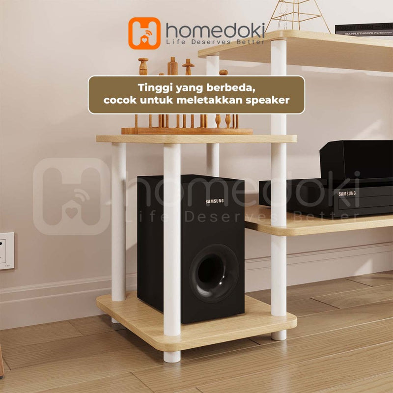 Homedoki Meja TV/Rak Tv/Lemari TV Minimalis/Meja Tv Kayu Murah/Lemari TV/Rak TV Mordern