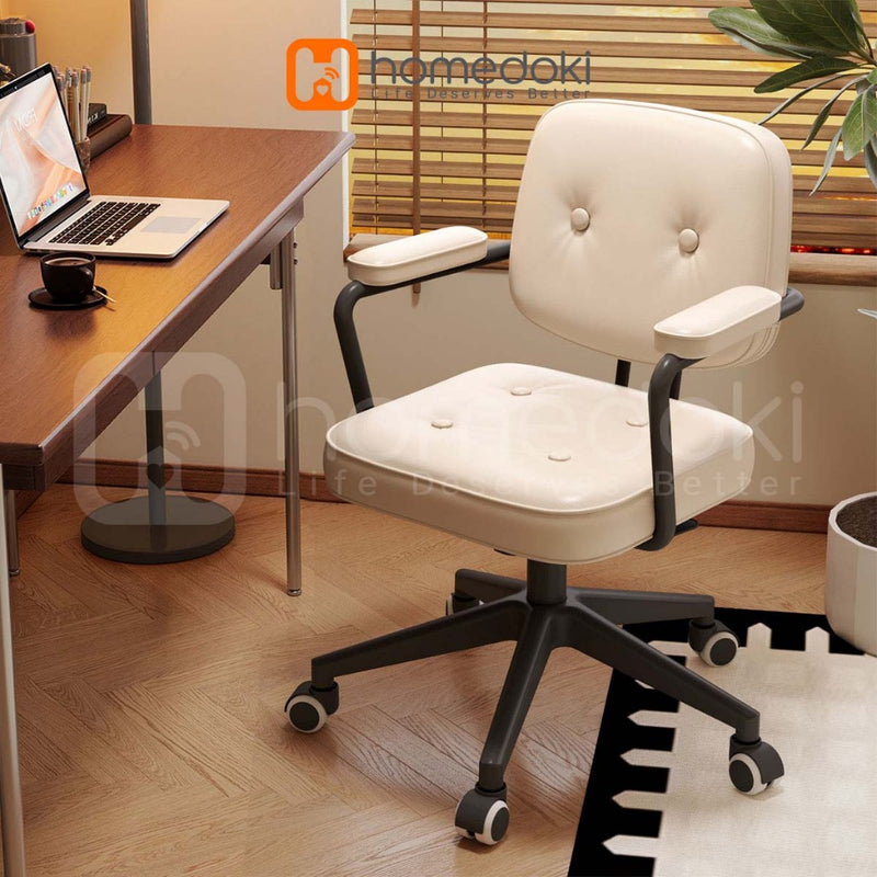 Homedoki Kursi Kantor/Kursi Kantor Empuk Nyaman/Kursi Kerja Kantor/Kursi Aesthetic