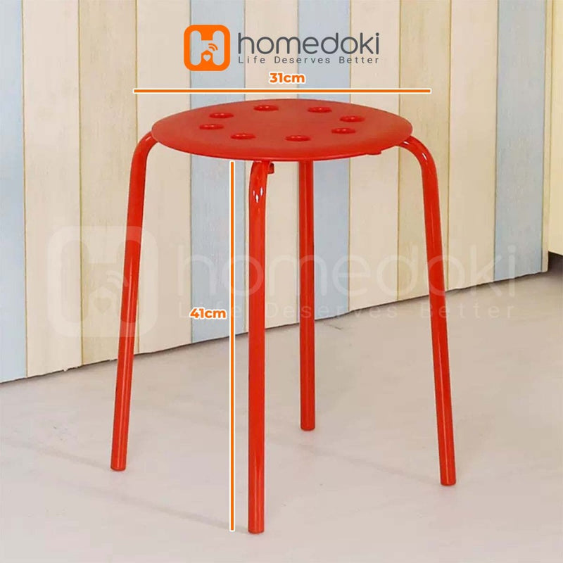 Homedoki Kursi Plastik/Kursi Makan/Kursi Outdoor/Kursi Plastik Sandaran
