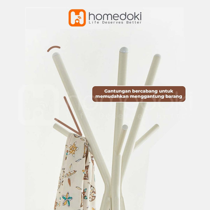 Homedoki Gantungan Baju Berdiri/Hanger Baju Aesthetic/Rak Baju Gantung/Rak Gantungan Baju