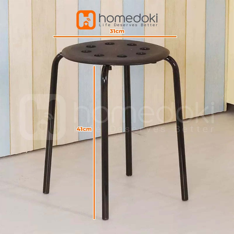 Homedoki Kursi Plastik/Kursi Makan/Kursi Outdoor/Kursi Plastik Sandaran