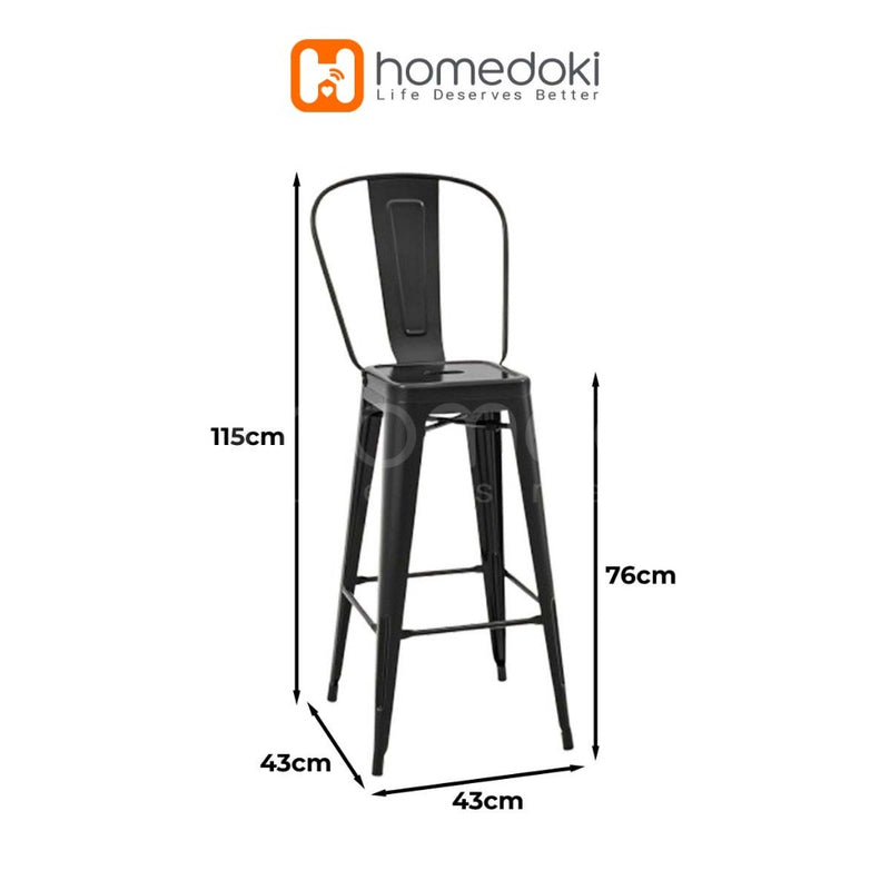 Homedoki Kursi Bar /Kursi Teras/ Kursi Makan / Kursi Outdoor/ Kursi Cafe