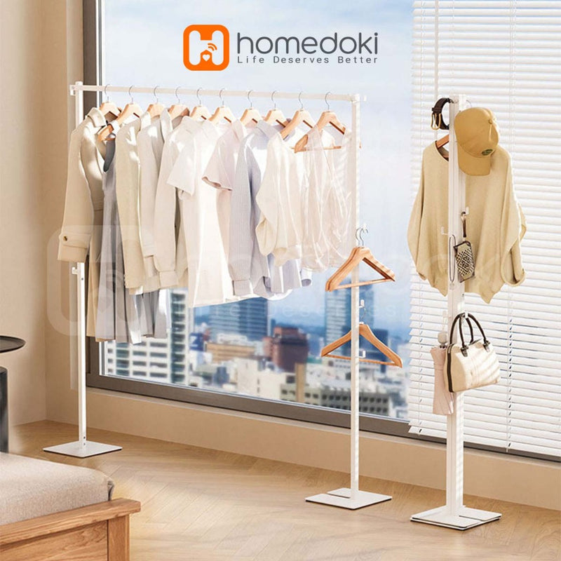 Homedoki Rak Baju/Stand Hanger/Rak Gantungan Baju Besi/Rak Baju Lipat/Rak Baju Gantung