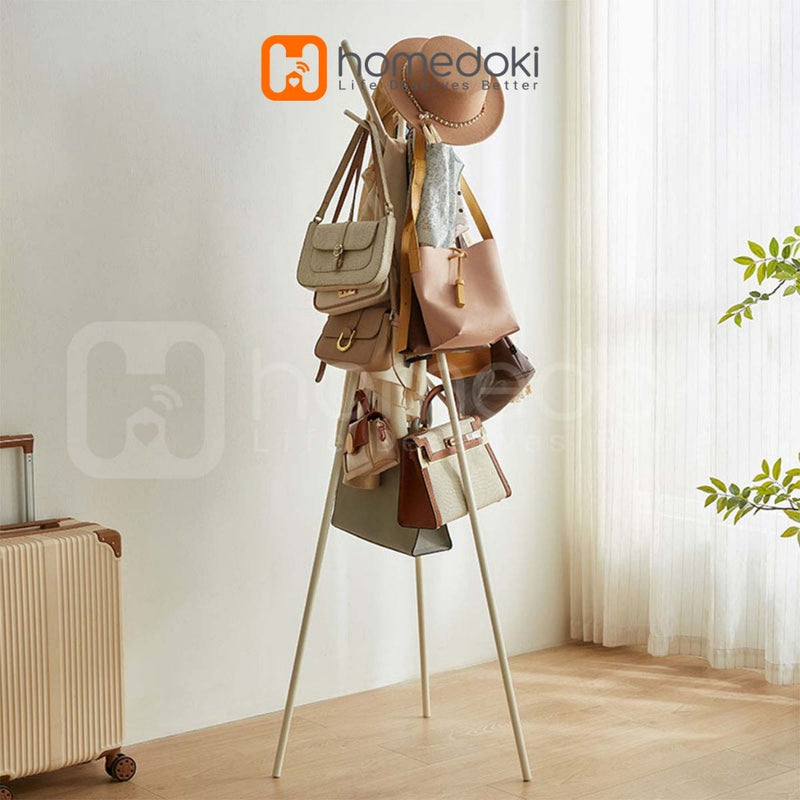Homedoki Gantungan Baju Berdiri/Hanger Baju Aesthetic/Rak Baju Gantung/Rak Gantungan Baju