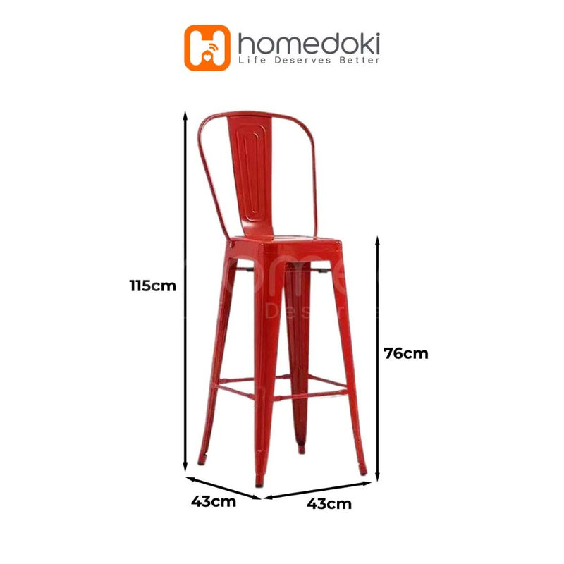 Homedoki Kursi Bar /Kursi Teras/ Kursi Makan / Kursi Outdoor/ Kursi Cafe