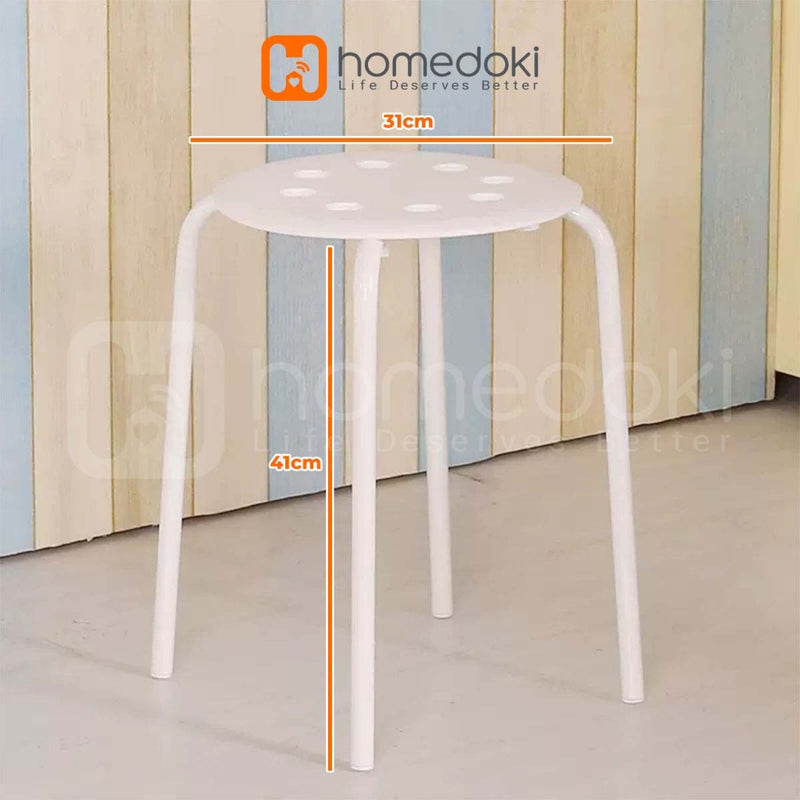 Homedoki Kursi Plastik/Kursi Makan/Kursi Outdoor/Kursi Plastik Sandaran