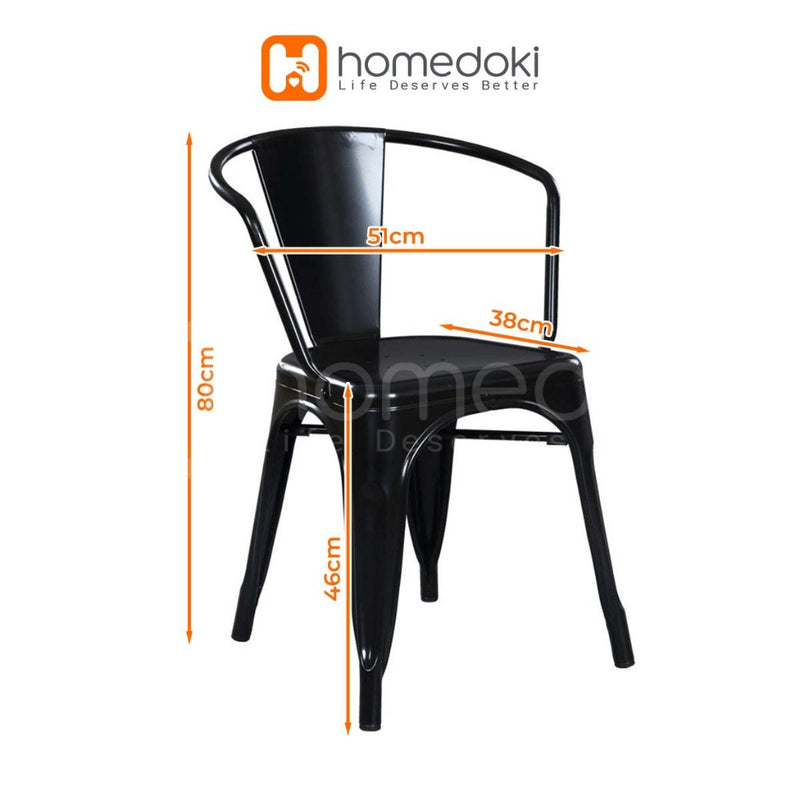 Homedoki Kursi Bar/Kursi Cafe/Kursi Makan Minimalis/Kursi Makan Besi/Kursi Kantor