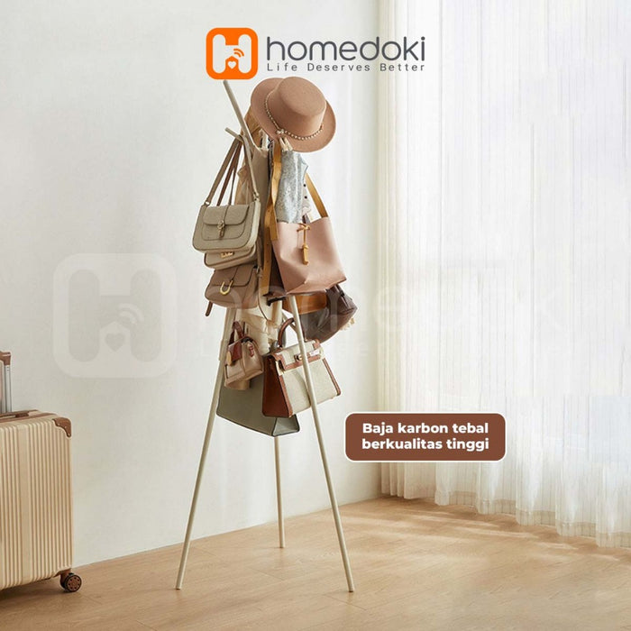 Homedoki Gantungan Baju Berdiri/Hanger Baju Aesthetic/Rak Baju Gantung/Rak Gantungan Baju