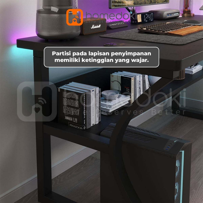 Homedoki Meja Tamu Minimalis/Meja Komputer/Meja Kerja/Meja Gaming/Meja Laptop