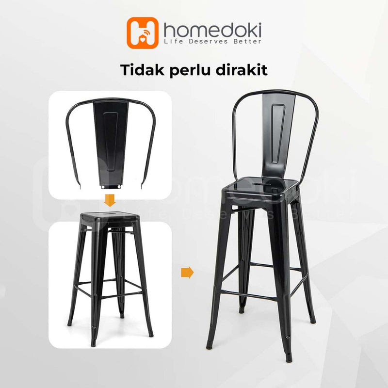 Homedoki Kursi Bar /Kursi Teras/ Kursi Makan / Kursi Outdoor/ Kursi Cafe