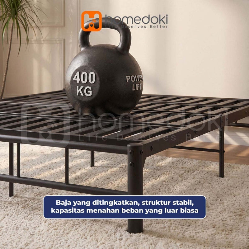 Homedoki STRUXBED Series/dipan tempat tidur/Sofa tempat tidur rangka besi bergaya modern/ Minimalis Kuat Kokoh