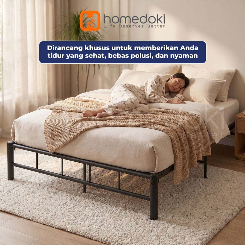Homedoki STRUXBED Series/dipan tempat tidur/Sofa tempat tidur rangka besi bergaya modern/ Minimalis Kuat Kokoh