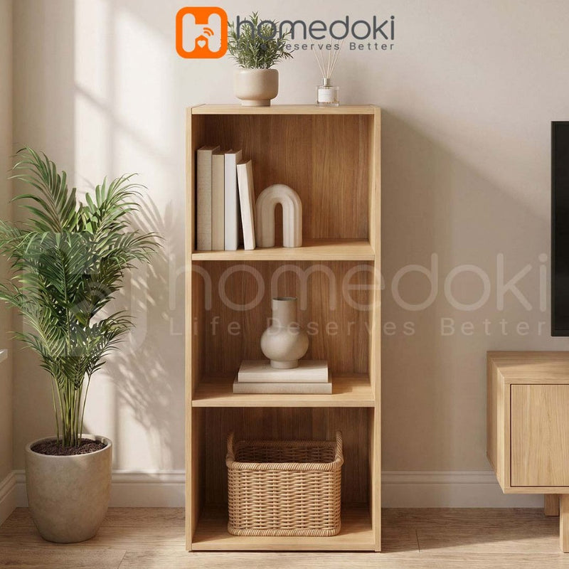 Homedoki Rak Sudut Ruang Tamu/Lemari Buku/Rak Penyimpanan Multifungsi/Rak Dekorasi Ruang Tamu Aesthetic