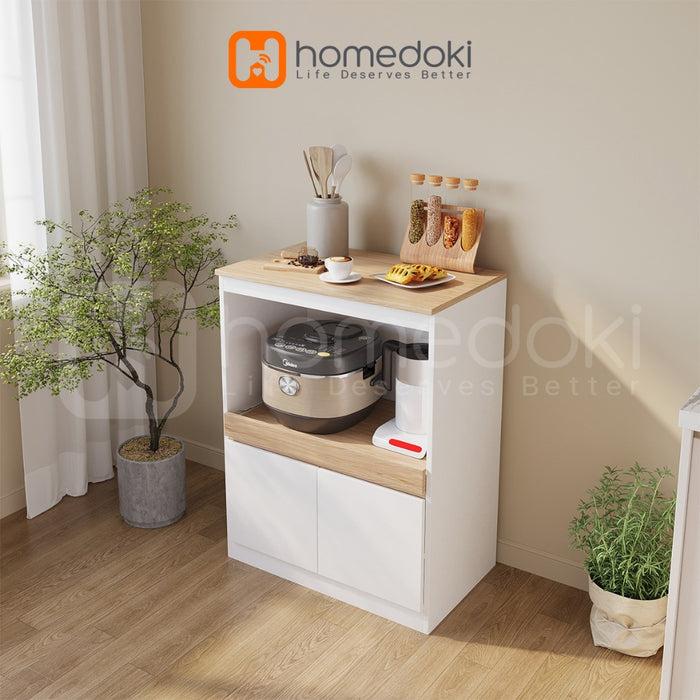 Homedoki Rak Oven Microwave / Lemari Dapur / Rak Dapur Multifungsi / Lemari Dapur Sederhana/Rak Serbaguna Penyimpanan