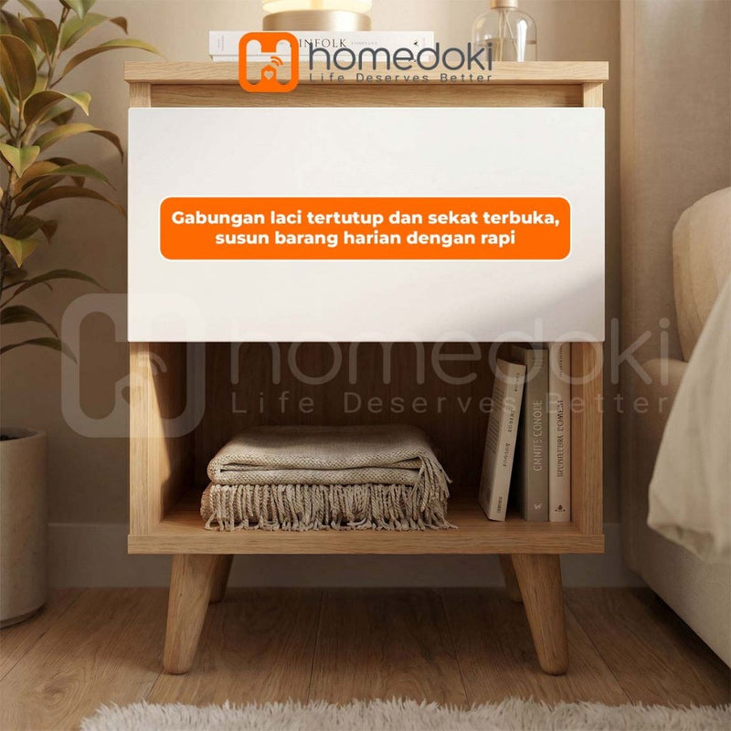 Homedoki Meja Minimalis / Meja Nakasl / Meja Kamar Tidur / Meja Kamar Aesthetic / Meja Estetik untuk Kamar