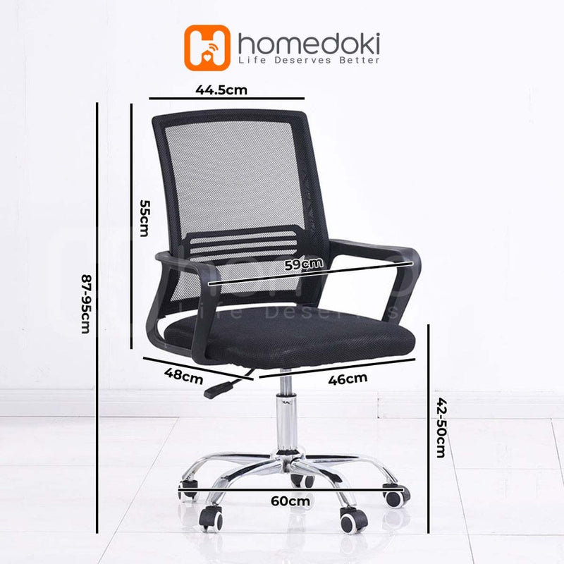 Homedoki Kursi Kantor /Kursi Belajar/Kursi Kerja /Kursi Gaming/ Kursi Hidrolik /Kursi Café/ Kursi Kantor Putar