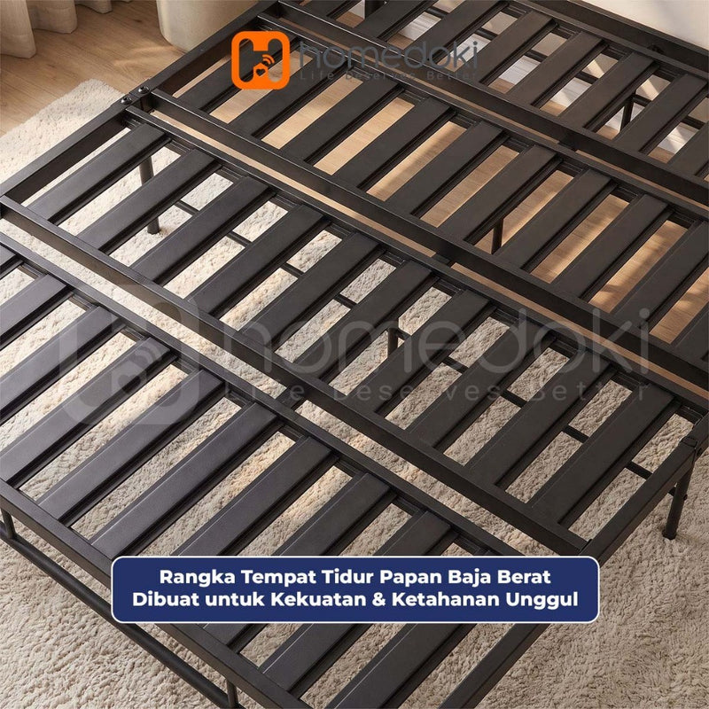 Homedoki STRUXBED Series/dipan tempat tidur/Sofa tempat tidur rangka besi bergaya modern/ Minimalis Kuat Kokoh