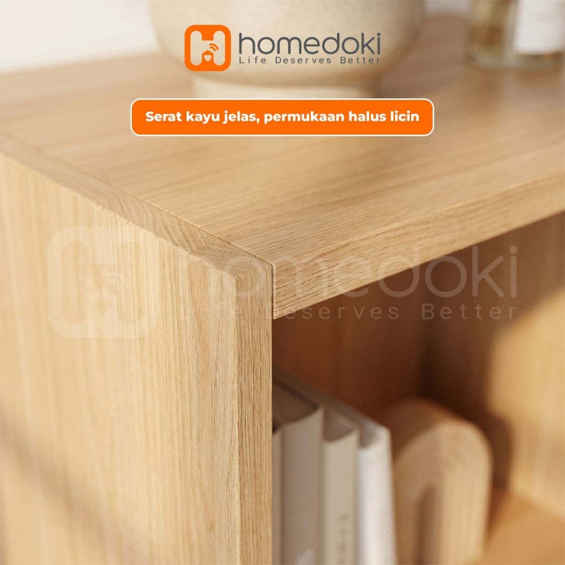 Homedoki Rak Sudut Ruang Tamu/Lemari Buku/Rak Penyimpanan Multifungsi/Rak Dekorasi Ruang Tamu Aesthetic