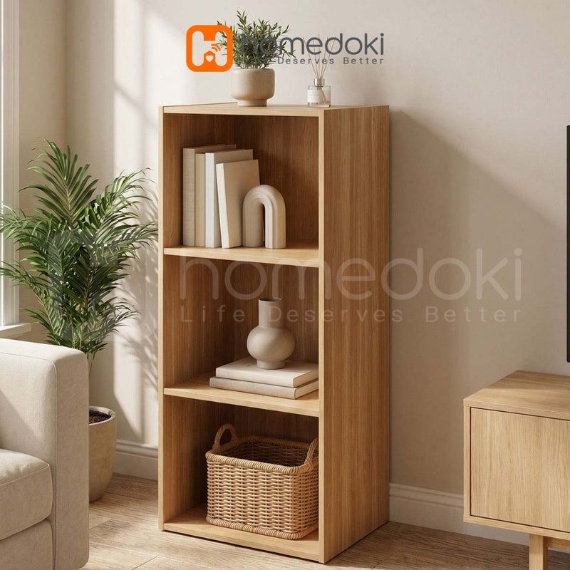 Homedoki Rak Sudut Ruang Tamu/Lemari Buku/Rak Penyimpanan Multifungsi/Rak Dekorasi Ruang Tamu Aesthetic