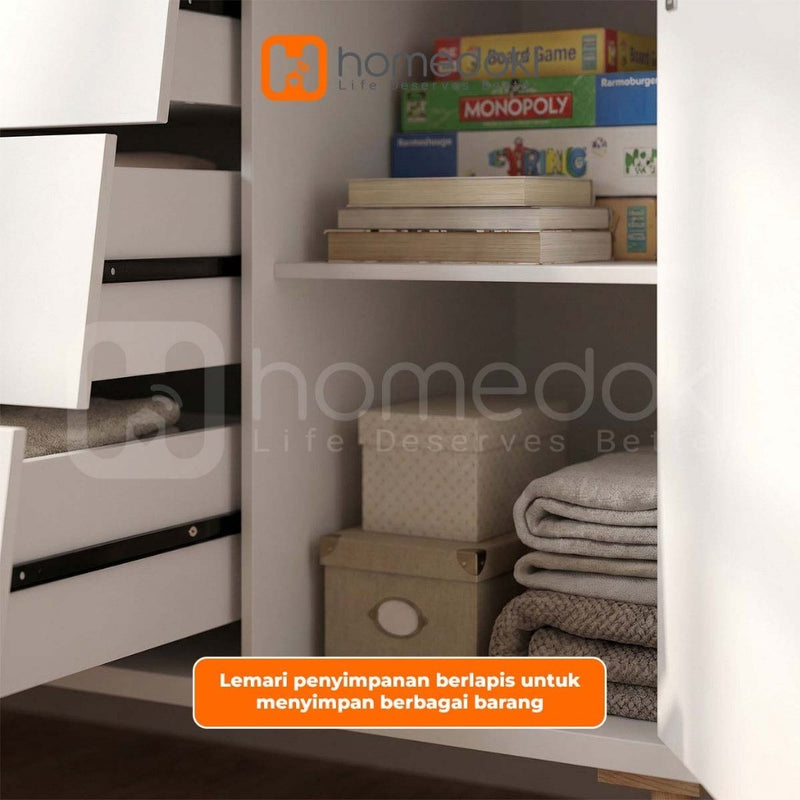 Homedoki Lemari Serbaguna/Kabinet Penyimpanan/Lemari bufet dengan laci/Lemari Penyimpanan Ruang Tamu/Kabinet Serbaguna Ruang Makan