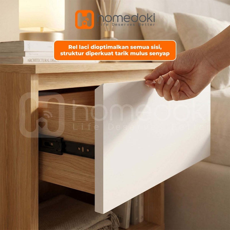 Homedoki Meja Minimalis / Meja Nakasl / Meja Kamar Tidur / Meja Kamar Aesthetic / Meja Estetik untuk Kamar