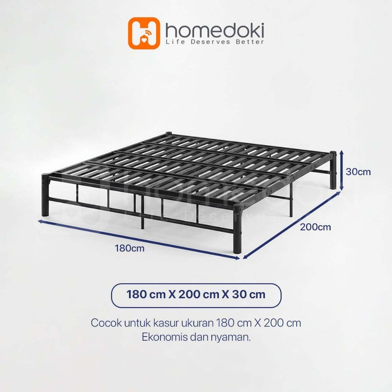 Homedoki STRUXBED Series/dipan tempat tidur/Sofa tempat tidur rangka besi bergaya modern/ Minimalis Kuat Kokoh