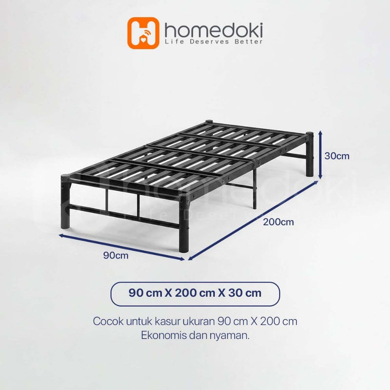 Homedoki STRUXBED Series/dipan tempat tidur/Sofa tempat tidur rangka besi bergaya modern/ Minimalis Kuat Kokoh
