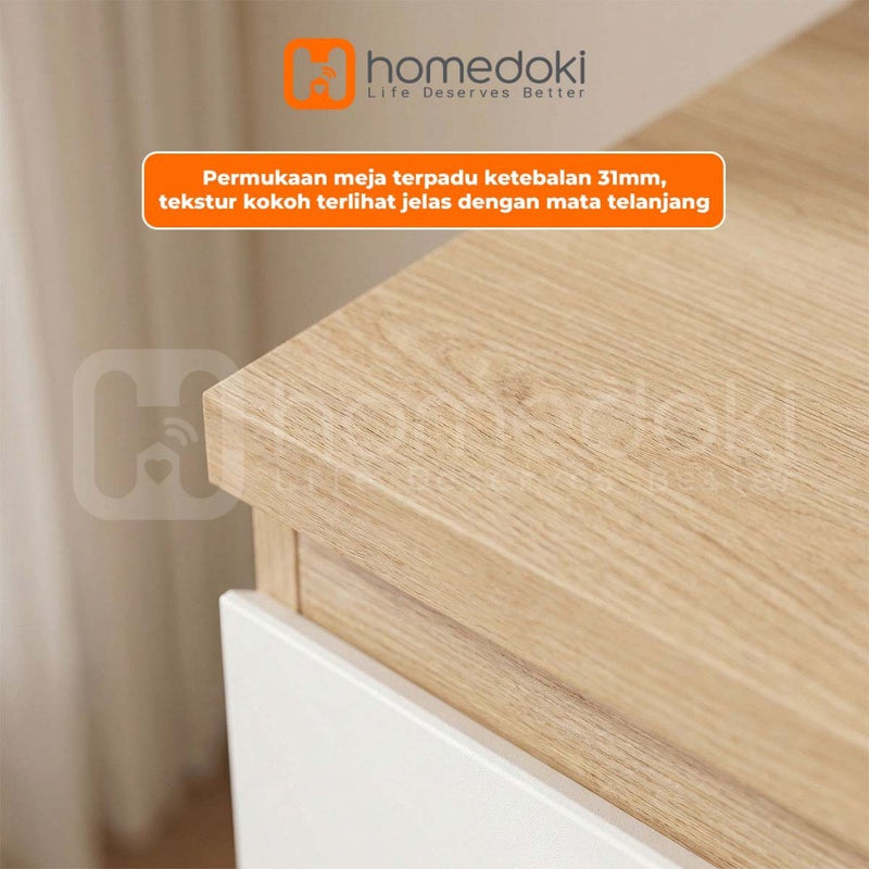 Homedoki Lemari Minimalis/Chest Drawer 4 Laci/Lemari Serbaguna/Lemari Penyimpanan 4 tingkat/Lemari Laci Tanpa Pegangan