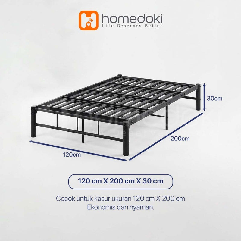 Homedoki STRUXBED Series/dipan tempat tidur/Sofa tempat tidur rangka besi bergaya modern/ Minimalis Kuat Kokoh