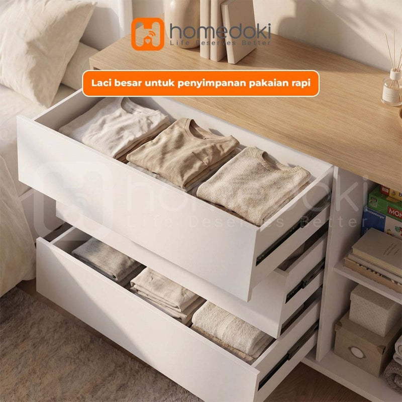Homedoki Lemari Serbaguna/Kabinet Penyimpanan/Lemari bufet dengan laci/Lemari Penyimpanan Ruang Tamu/Kabinet Serbaguna Ruang Makan